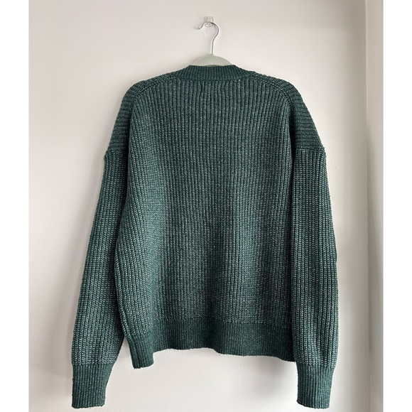 Hudson North Relaxed Chunky Rib Sweater in Forest Melange - Picture 2 of 3